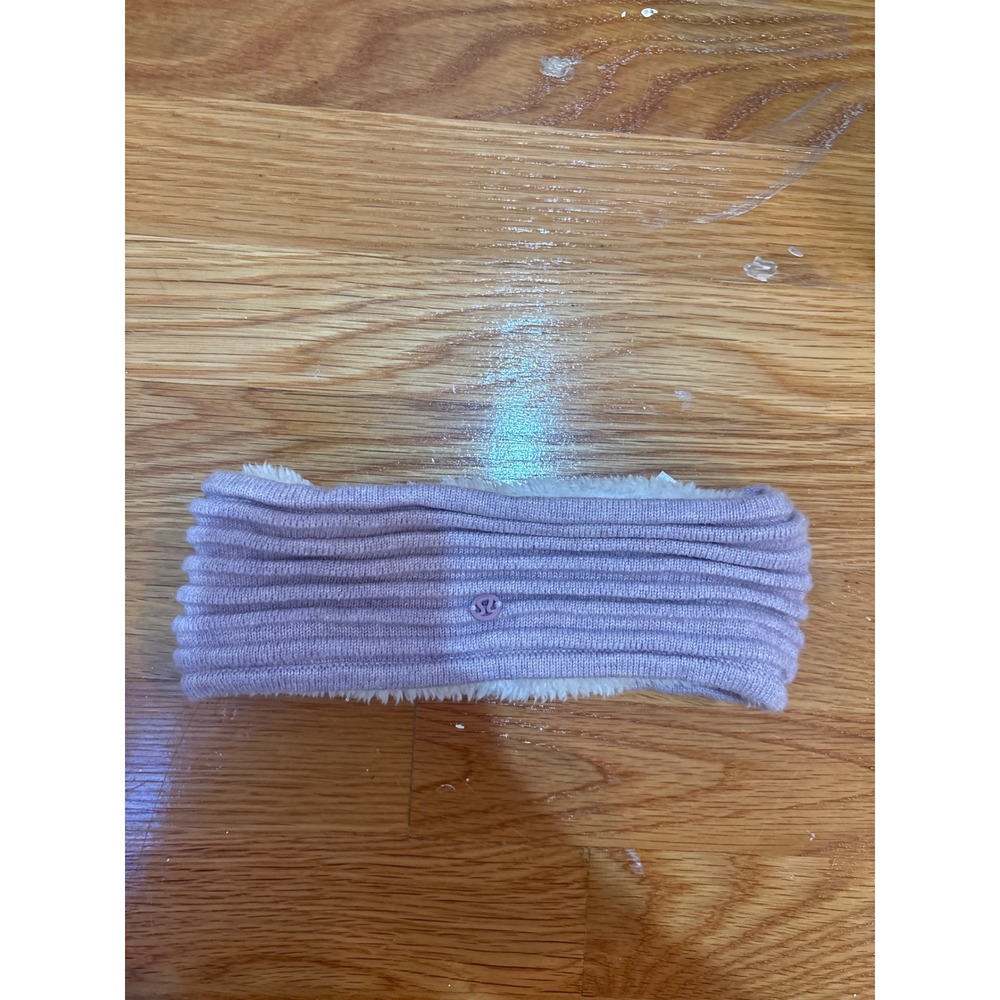 Lululemon Lavender Purple Ribbed Fleece Lined Knit Headband Ear Warmer OS